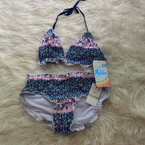 Malibu girls bikini set, size 12, brand new